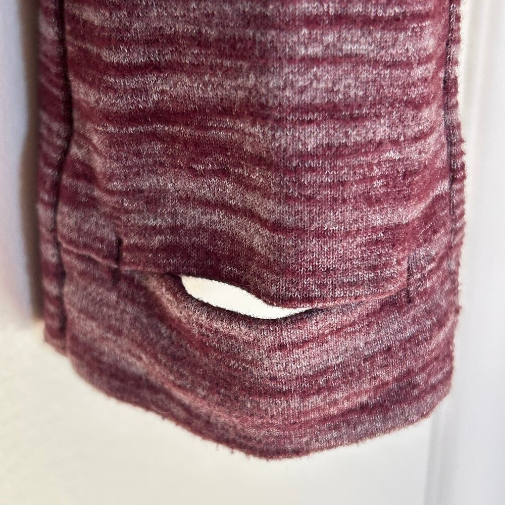 Lululemon &go Take-Off Long Sleeve, color: Heathered Bordeaux Drama, sz 8 - Picture 10 of 16